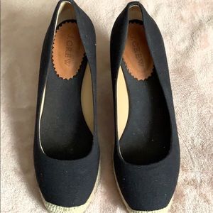 Espadrille black wedge Shoe